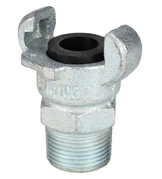 1 Inch Zinc Plated Iron Male NPT Hose End Crowfoot Coupling - Image 1