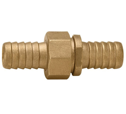Brass Male x Female GHT Short Shank Hose Nipple Set - 1/2 x 3/4 in - Image 1