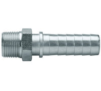 Zinc Plated Steel Male NPT x Hose Barb Nipple, 1/8 x 1/4 in