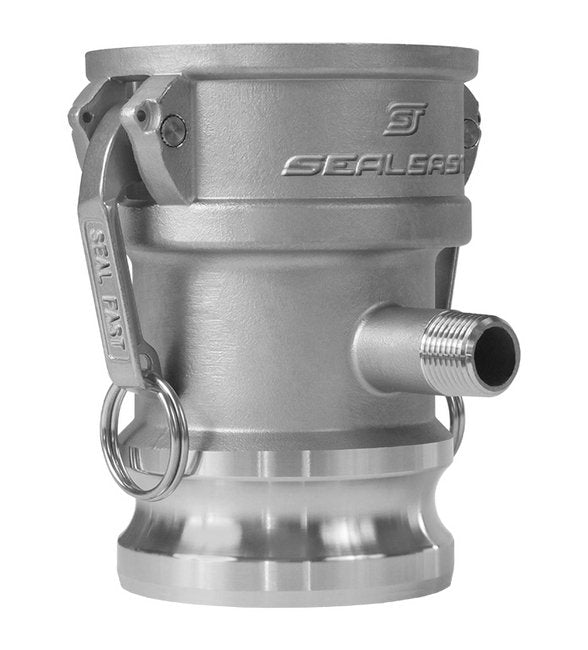 316 Stainless Steel Type DA- Female Reducing Coupler x Male Adapter Cam & Groove Coupling, 3x3x1/2 in, NPT - Image 1