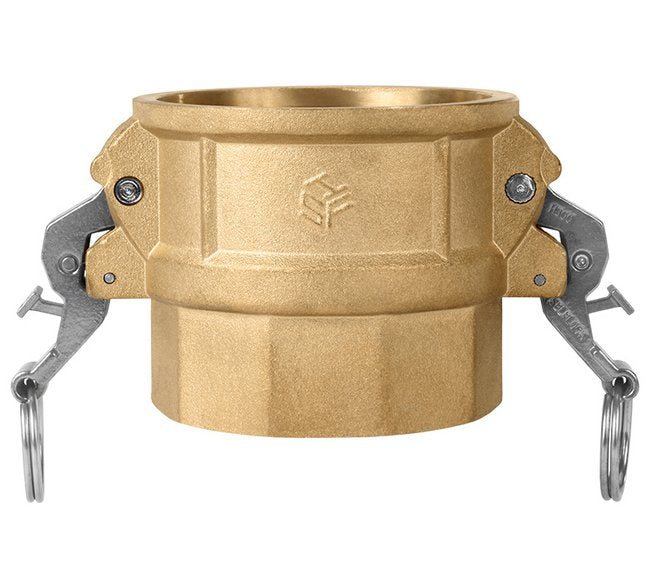 1 1/2 in Brass Type D Self-Locking Cam and Groove Coupling - Image 1