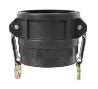 4" Polypropylene Type D Female Coupler x Female NPT Cam and Groove Coupling