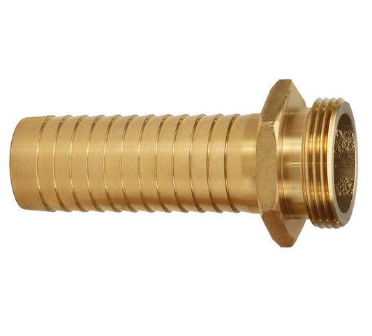 Brass Long Shank Male Hose Nipple, 3/4 x 3/4 in - Image 1