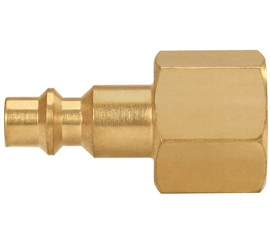 Brass 1/4 Inch AM or AMA Socket Quick Connect Plug, 1.54 in Length - Image 1