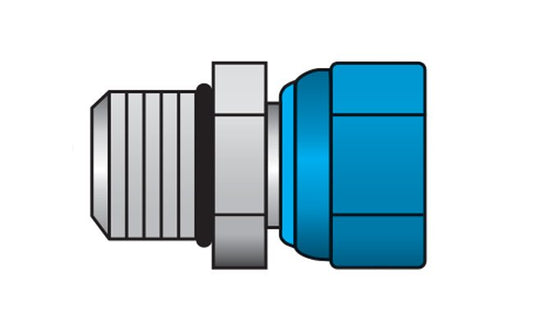 Carbon Steel Male O-Ring x JIC Female Swivel Adapter - 1/4 Inch T1/T2 UNF - Series 6402 - Image 1