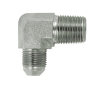 Carbon Steel 37 Flare to Pipe 90 Degree JIC Male Elbow, 1/2in T1 and 3/4in T2 UNF, Series 2501