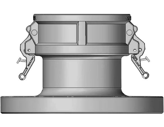 3" Aluminum Type FA ANSI Class 150 Flanged Coupling - Self Locking - Image 1