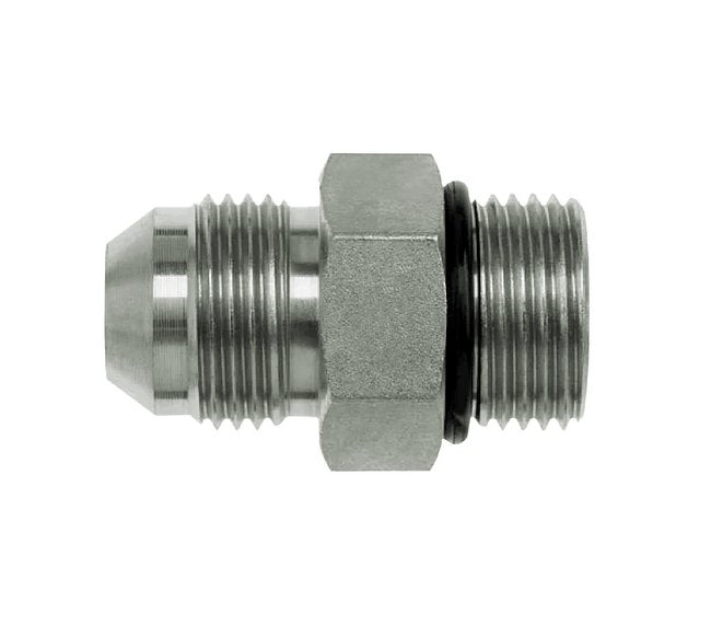 Carbon Steel JIC Male x Short Male Adapter Fitting - Image 1