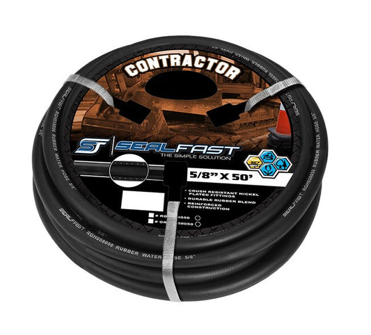 Premium 5/8 Inch x 100 Feet Hybrid Polymer Round Rubber Garden Hose - Image 1
