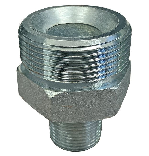 2 1/2" Plated Iron Ground Joint Female Spud - Image 1