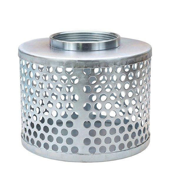 Seal Fast 4" Zinc Plated Steel Round Hole Strainer - Image 1