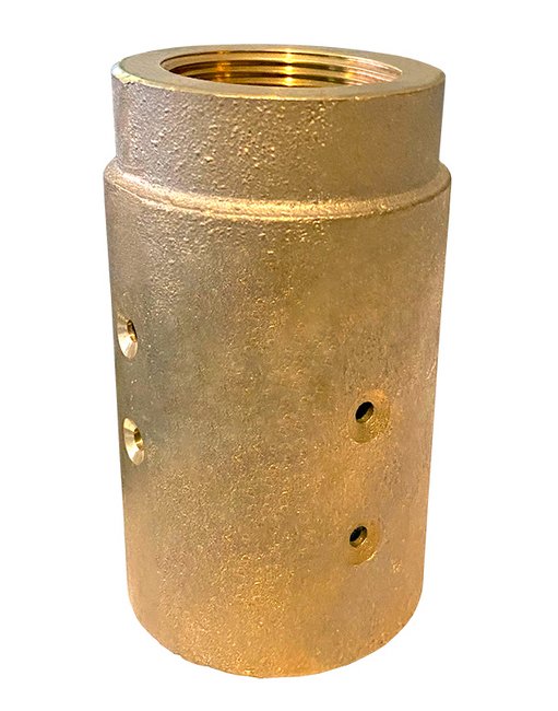 Brass NPSH Threaded Hose End Nozzle Holder, 1 1/4 Inch - Image 1
