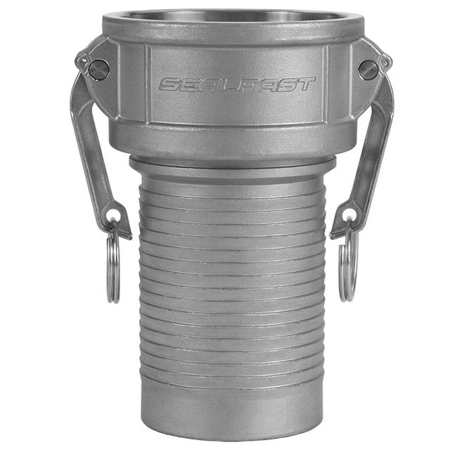 316 Stainless Steel Type C Female Coupler 4 in Crimp Shank Cam and Groove - Image 1