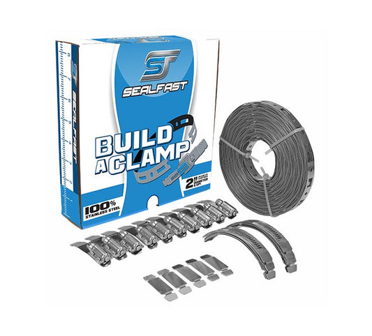 Industrial Build-A-Clamp Kit by Seal Fast - 50ft Band, Adjustable Fasteners, Splicers - Image 1