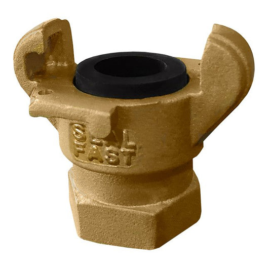 Seal Fast 1 Inch Brass Female NPT Hose End Crowfoot Coupling - Image 1