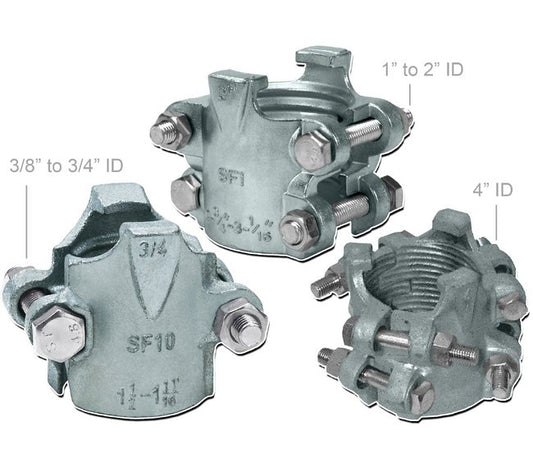 Zinc Plated Iron Universal Clamp, Size 4 7/8 - 5 5/16 in - Image 1