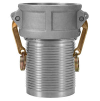 Seal Fast 4 Inch Aluminum Type C Female Coupler x Crimp Shank Cam and Groove Coupling