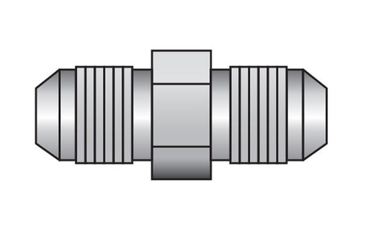 Carbon Steel JIC Male x JIC Male Adapter Fitting 1/4 in T1 (UNF) & 1/4 in T2 (UNF) - Image 1