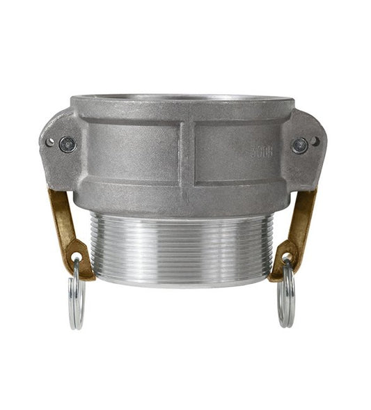 6" Aluminum Type B Female Coupler x Male NPT Cam and Groove Coupling - Image 1