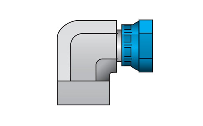 Carbon Steel 90 Degree Swivel Pipe Elbow - 1/8" NPTF & NPSM Thread Sizes - Image 1