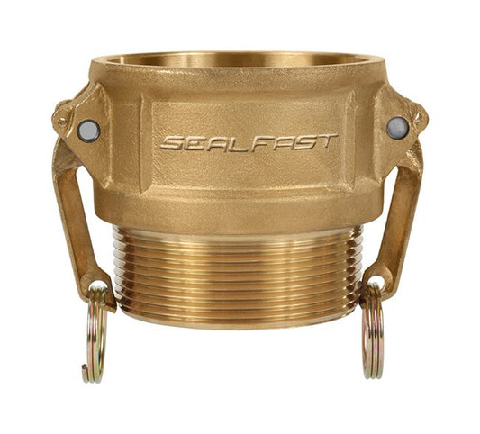 Seal Fast 6" Brass Type B Female NPT X Male NPT Cam & Groove Coupling - Image 1