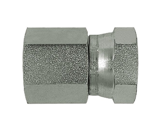 Carbon Steel Female x Female Swivel Pipe Union - 1/2 in NPTF, 3/8 in NPSM - Image 1