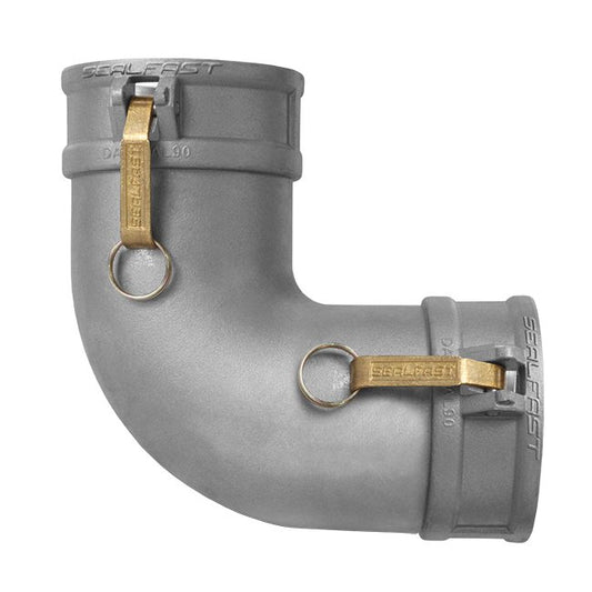 Seal Fast 3" Aluminum Type DD 90° Elbow Cam and Groove Coupling - Image 1