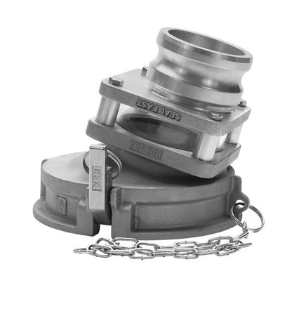 Seal Fast 3-Inch Aluminum Gravity Drop Male Off-set Adapter Coupling - Image 2