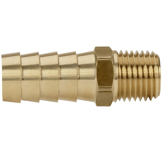 Seal Fast 5/16" Hole ID Brass Male Hose End x 3/8" NPT Shank - Image 1