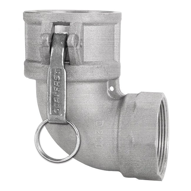 1" 316 Stainless Steel Type D Female NPT 90 Degree Elbow Cam and Groove Coupling - Image 1