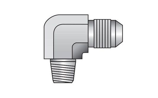 Carbon Steel 90 Degree JIC Male x Male Elbow Adapter - Image 1