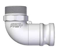 2" Aluminum Type F Male NPT 90 Degree Elbow Cam & Groove Coupling