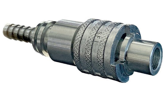 SF Lock Male Head X Hose Barb Plug - 1 inch Zinc Plated Iron - Image 1