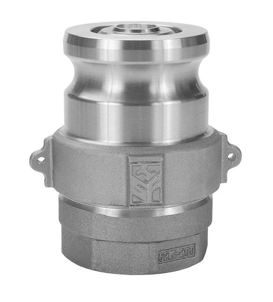 Seal Fast 1 1/2" 316 Stainless Steel Viton Adapter x Female NPT Dry Disconnect Coupling - Image 1