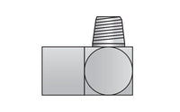 Carbon Steel 90° Female NPTF X Male NPTF Pipe Adapter Fitting - 1/8" (NPTF) T1 & T2