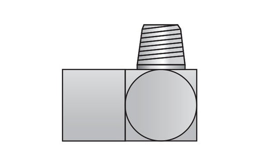 Carbon Steel 90° Female NPTF X Male NPTF Pipe Adapter Fitting - 1/8" (NPTF) T1 & T2 - Image 1