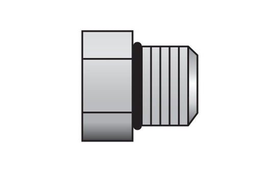 3/8" T1 (NPTF) Carbon Steel O-Ring Hex Head Plug - Series 6408 - Image 1