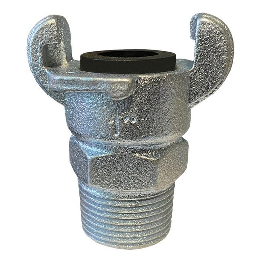 1/2" Zinc Plated Iron Male NPT Hose End Coupling - Image 1