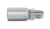 JIC 37° Male Rigid Hydraulic Coupling, 9/16-18 Thread, 3/8 ID, Plated Steel Shell