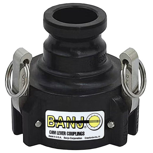 Banjo 3 Inch Female Coupler x Male Adapter with Cam and Groove Fittings - Image 1