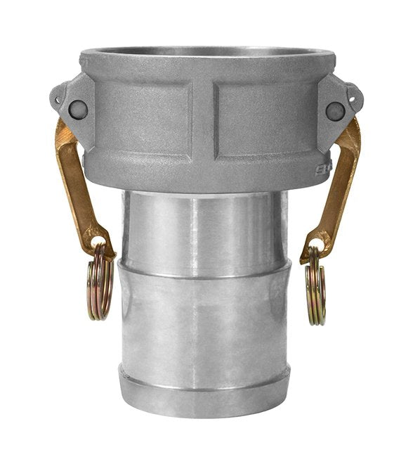 Seal Fast 5 Inch Aluminum Type C Female Coupler x Shank Cam and Groove Coupling - Image 1