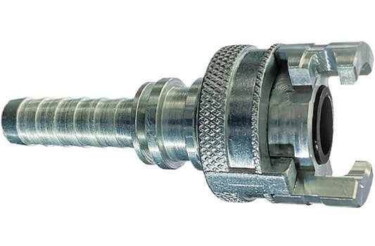 Twin Lock Zinc-Plated Iron Hose Barb Coupler 3/4 in - Image 1