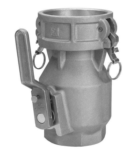 2" Size 316 Stainless Steel Viton Coupler x Female NPT Dry Disconnect Coupling - Image 1