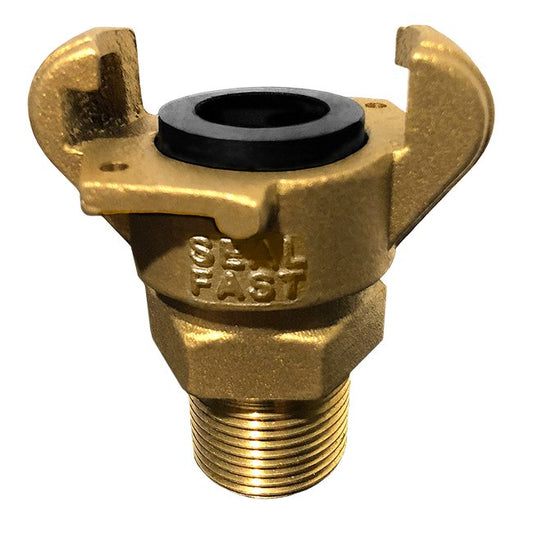 1 Inch Brass Male NPT Hose End Crowfoot Coupling - Image 1