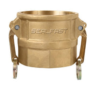 Seal Fast 5" Brass Type D Female Coupler x Female NPT Cam and Groove Coupling