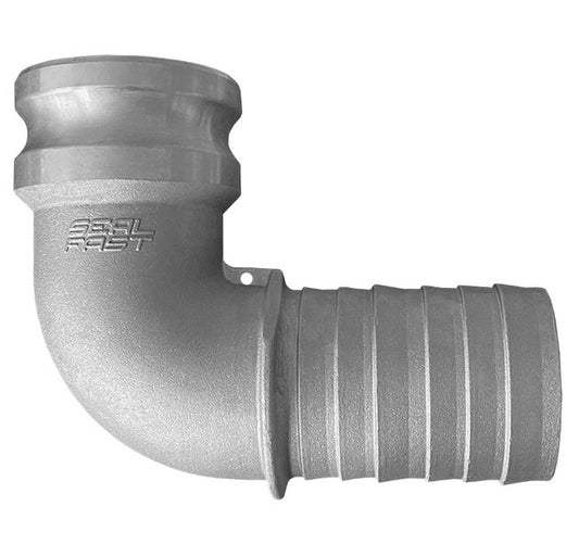 Aluminum Type E Male Adapter Cam and Groove Coupling 90° Elbow - Image 1