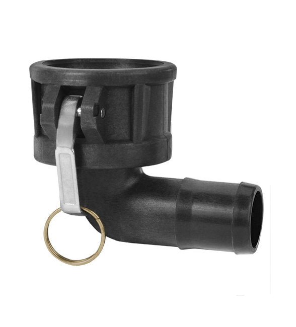 2" Polypropylene Type C 90 Degree Elbow Cam and Groove Coupling - Image 1