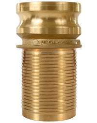 3 Inch Brass Type E Male Coupler x Crimp Shank Cam and Groove Coupling