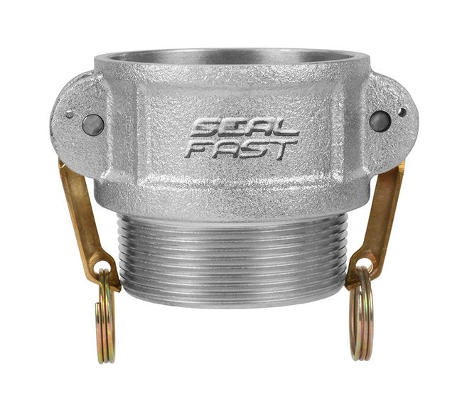1 1/2" Plated Iron Type B Female NPT x Male NPT Cam & Groove Coupling - Image 1