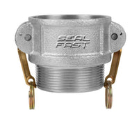 1 1/2" Plated Iron Type B Female NPT x Male NPT Cam & Groove Coupling